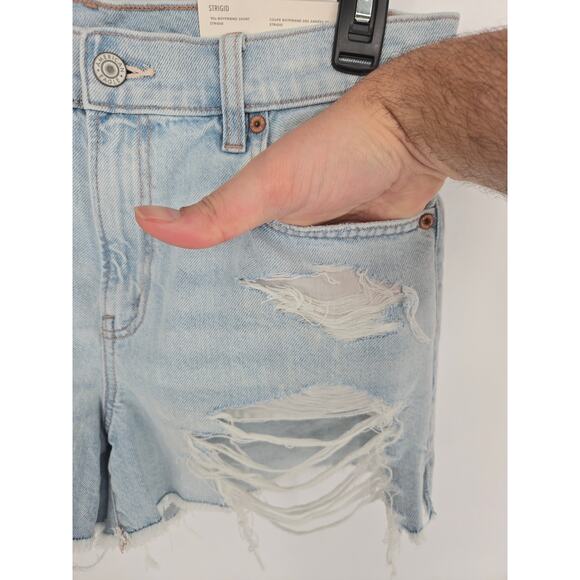 American Eagle Light Wash Strigid 90s Boyfriend Shorts Women's 10/30 NWT New - Picture 3 of 12